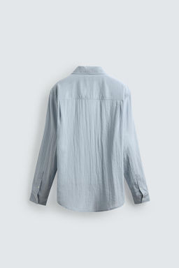 CAMISA FLUIDA TEXTURA / Celeste - Zara фото 8