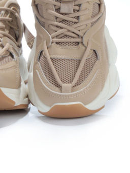 05-6035-5 DK. BEIGE Кроссовки женские (искусственные материалы) - No name фото 12