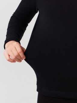 Черный джемпер из египетского хлопка для девочек - Mark formelle фото 4