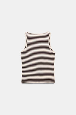 STRIPED SLEEVELESS TOP - Zara фото 11