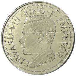 Монета Монетовидный жетон 1 крона 1936 года Маврикий (паттерн Эдварда VIII)