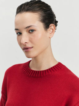 Джемпер с шарфом из хлопка / Zarina