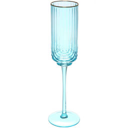 Бокал для шампанского 210мл "Enjoy Life" в наборе 6шт, цвет голубой