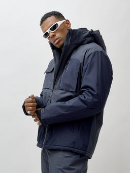 Горнолыжный костюм мужской зимний темно-серого цвета 392TC - Leifensh фото 15