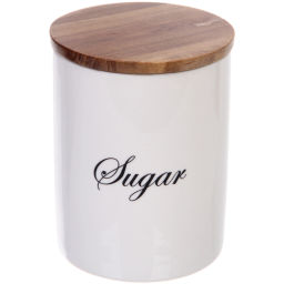 Банка для хранения керамическая "White magic" 650мл 10*13см для сахара