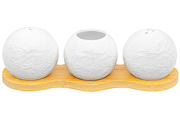 Вазочка под зубочистки + набор для специй 2 пр.20*6,5*6 см 75 мл Лоза на дер. подст. - Elan gallery фото 10