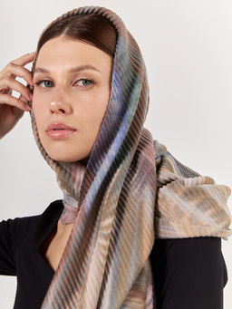 Большой, мягкий, тонкий и очень нежный двусторонний палантин с рисунком