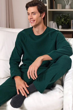 TRENDYOL MAN Lacivert Regular Fit Waffle Orme Pijama Tak?m? TMNAW23PT00015 - Trendyolmilla фото 17