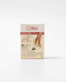 Цена за 2 пары. Носки Удлиненные CONTE Носки Solo 20 (2 пары) nero - Conte elegant фото 4