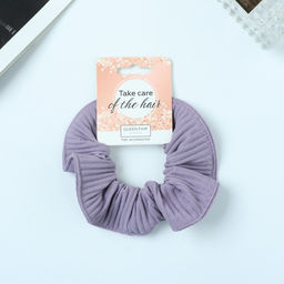 Цена за 3 шт. Резинка для волос «Орбита», текстура полоска, 10 см, серо-сиреневая