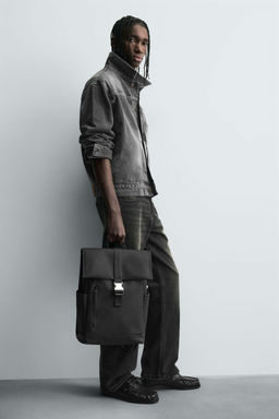 RUBBERISED BACKPACK WITH FLAP - Zara фото 6