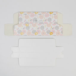 Цена за 5 шт. Коробка для макарун, кондитерская упаковка «Цветочки», 5.5 х 18 х 5.5 см