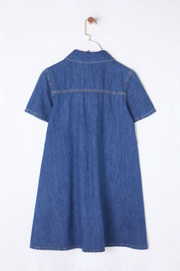 TRENDYOLMILLA Mavi Cep Detayl? Loose Mini Denim Gomlek Elbise TWOSS25EL00008 фото 8