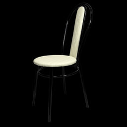 Стул "Венский" к\з стег.Крем н.черный