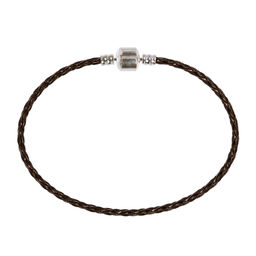 Zlatka Браслет плетеный RBL-01 21 см 5 шт СК/Распродажа №21 т.коричневый металлик