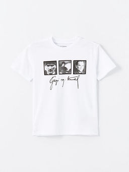 Bisiklet Yaka Atat?rk Bask?l? Erkek Bebek Ti??rt