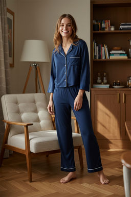 Trendyolmilla Siyah Biyeli Viskon Dokuma Pijama Tak?m? THMAW21PT0292  фото 20