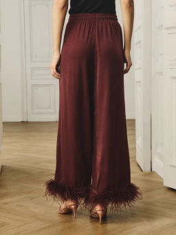 Прямые брюки из вискозы с перьями / Zarina