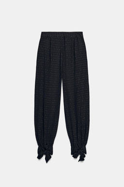 METALLIC THREAD BALLOON TROUSERS - Zara фото 6