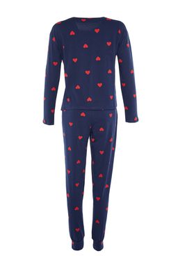 Trendyolmilla Beyaz %100 Pamuklu Kalpli Orme Pijama Tak?m? THMAW21PT0566 фото 35