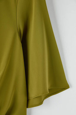 Ozel Koleksiyon Kahverengi Duz Aksesuar Detayl? Midi Dokuma Elbise TWOAW26EL00067 - Trendyolmilla фото 20