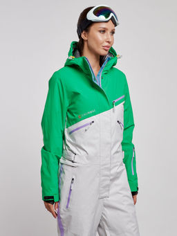 Горнолыжный комбинезон женский зимний зеленого цвета 2326Z - Mtforce фото 11