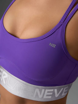 Спортивный топ-бра с брендированной резинкой с силиконом - NEVERLATE фото 3