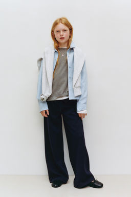 JACQUARD WIDE-LEG TROUSERS - Zara фото 5