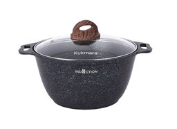 Кастрюля 3л со стеклянной крышкой, АП линия "Granit Ultra Induction" (Blue) кгги33а