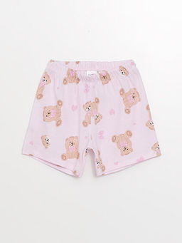 Beli Lastikli Desenli K?z ?ocuk Pijama ?ort