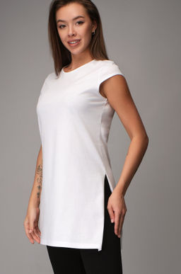 Женская футболка-туника с разрезами по бокам Happyfox