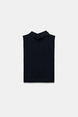 TOP CUELLO ALTO HOMBRERAS / Marino - Zara фото 4