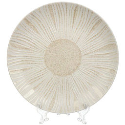 Дюна, Тарелка обеденная, керамика, 25 см, круглая, Daniks, A0019SH0479, бежевая (429017)