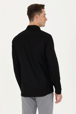 Мужская черная базовая рубашка с длинным рукавом Неожиданная скидка в корзине - U.s. polo assn фото 5