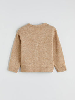 V Yaka Desenli K?z ?ocuk Triko H?rka