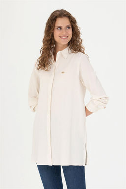 U. S. Polo Assn Женская рубашка с длинным рукавом цвета экрю - U.s. polo assn фото 8