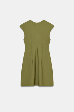 VESTIDO ESCOTE PICO CREPE / Pistacho - Zara фото 7