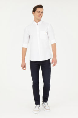 Мужская белая рубашка с длинным рукавом - U.s. polo assn фото 11