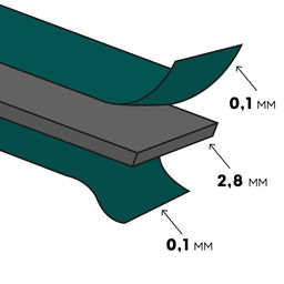 Мат для резки, трёхслойный, двусторонний, 60×45 см, А2, зелёный