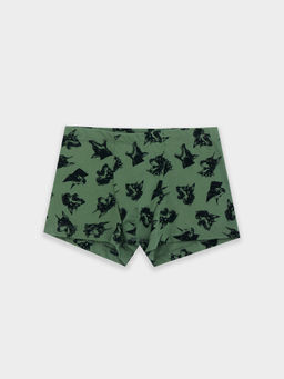 Цена за 2 штуки! Трусы для мальчиков зеленые с принтом доберманы