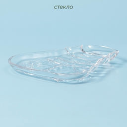 Блюдо «Новогоднее чудо. Снеговик», 16.7×16.4×2.3 см, стекло, прозрачное