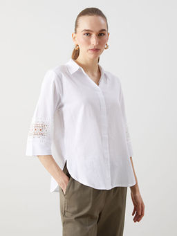 G?mlek Yaka Oversize Kad?n Bluz