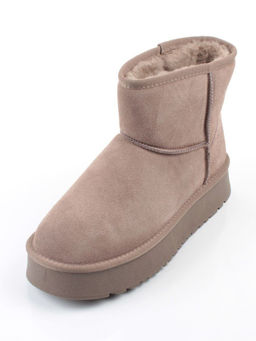 04-PF8521-4 GRAY/BEIGE Угги женские (натуральная замша, 100% шерсть)