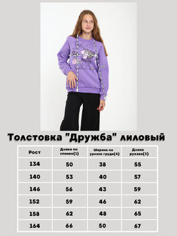Толстовка "Дружба" лиловый
