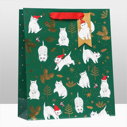 Пакет подарочный Новогодние котики, люкс 26 х 32 х 12 см - Simaland фото 7