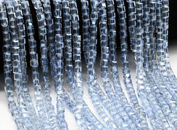 Бусины из циркона кубик гр.4*4мм цв.сизый, 40см, 100 бусин Радуга камня