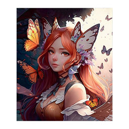 Тетрадь 48 листов в клетку Calligrata Аниме с бабочками, обложка мелованный картон, ТВИН-лак, выборочный УФ-лак, блок офсет МИКС  фото 4