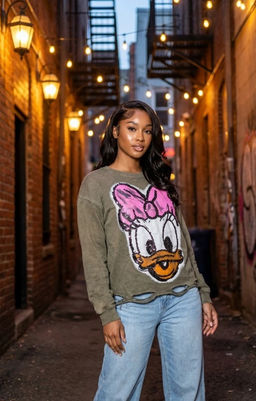 K13343 Свитшот с пайетками ХАКИ