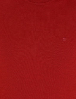 Kiremit Slim Fit Bisiklet Yaka Y_n Kar___ml_ Basic Triko Kazak