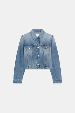 CAZADORA DENIM TRF HOMBRERAS / Azul - Zara фото 5